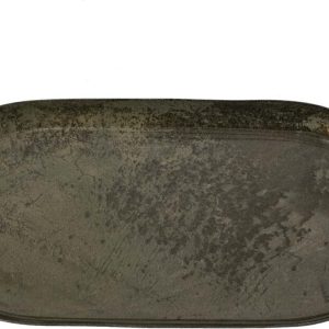 Metalen dienblad ovaal olive | 20×9,5×1,5cm | dienblad metaal olijf ovaal