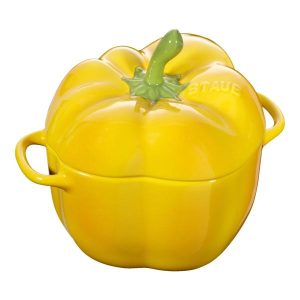 Paprika cocotte 11cm geel Staub