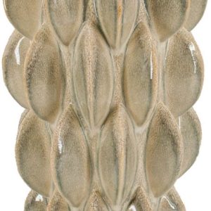 Aardewerk vaas disc groen