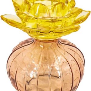 Vaasje bloem oranje met roze