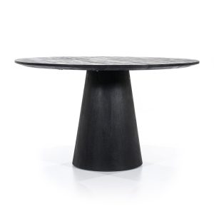 Eettafel Aron rond 130 – zwart
