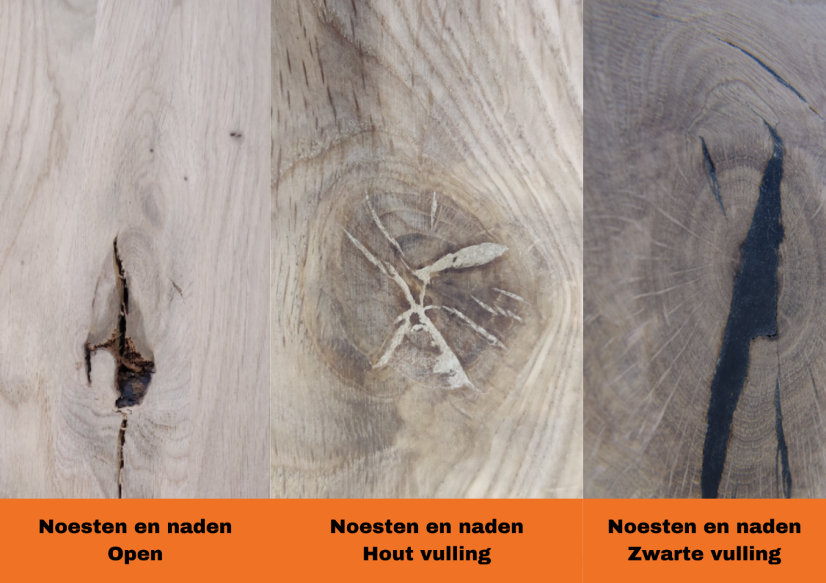 Lux eiken tafelblad 3 cm verjongd - Afbeelding 6
