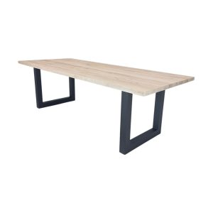Massief eiken tafel recht met U-poten