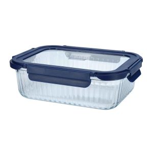 Braadslede-Diepvriesdoos glas 1520ml blauw Cookai