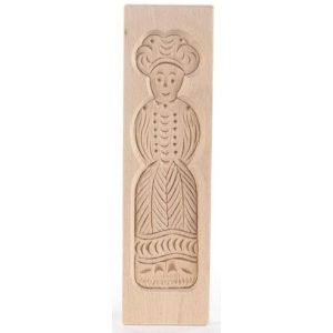 Speculaasplank pop vrouw 25x7cm
