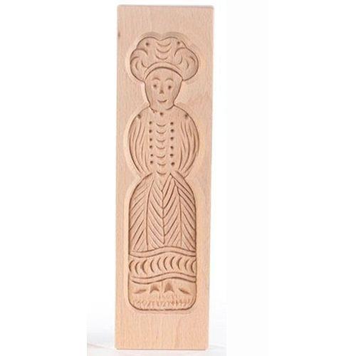 Speculaasplank pop vrouw 33x11cm